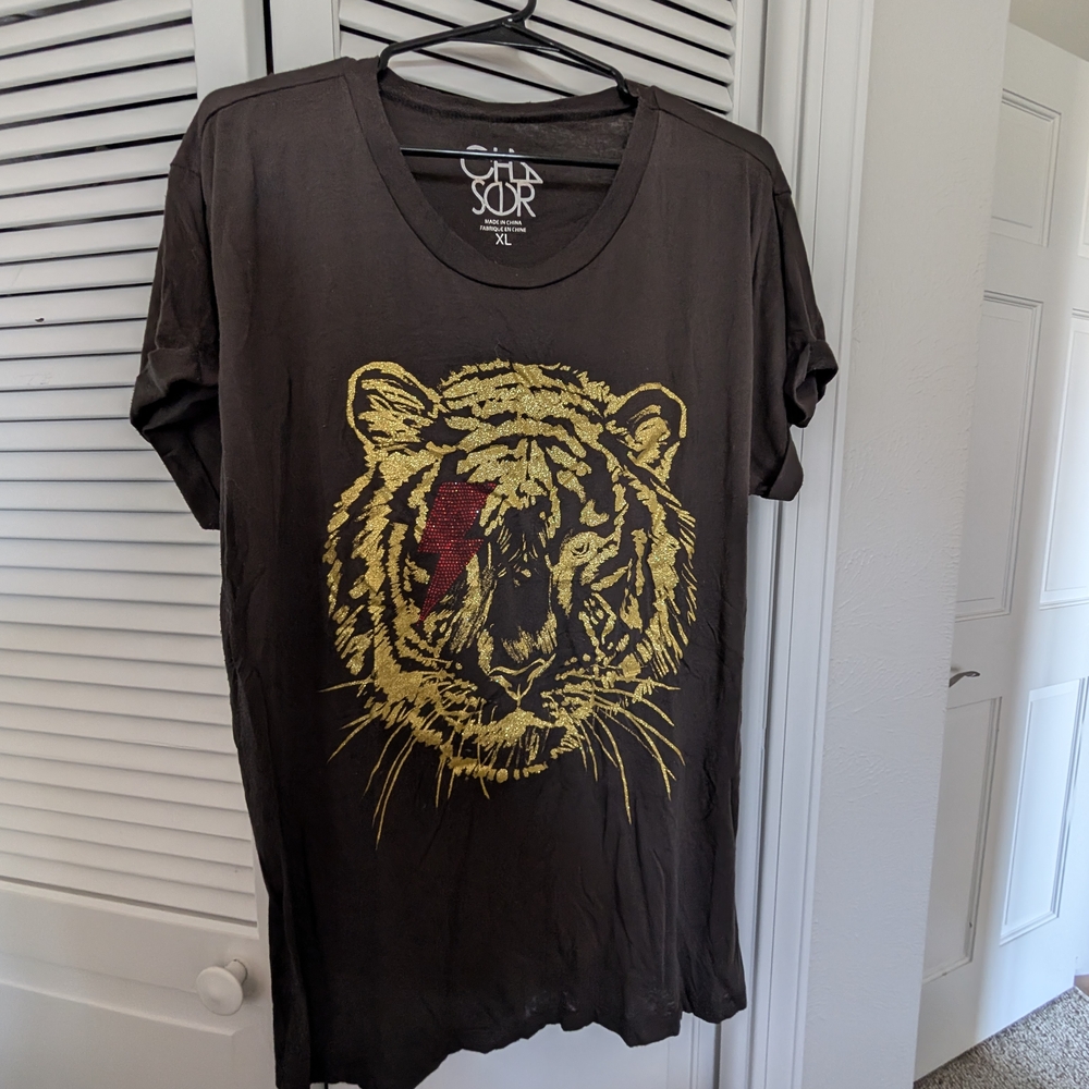 Chaser Black Tee with White Logo